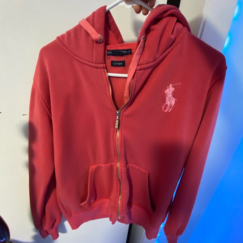 Ralph Lauren Coral Zip-Up Hoodie